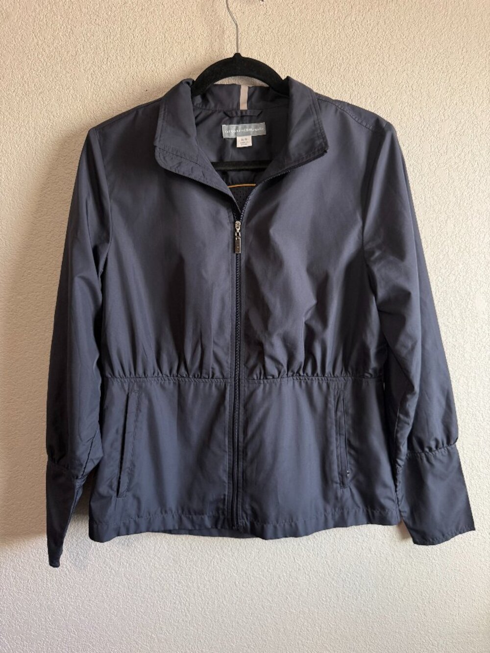 Women's Cutter & Buck Dark Gray CB WeatherTec Full Zip Windbreaker Jacket M